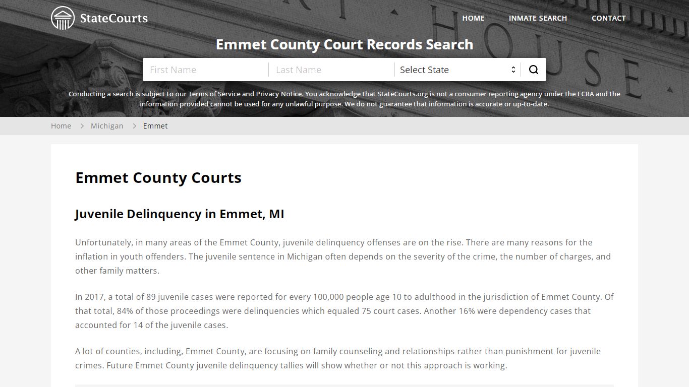 Emmet County, MI Courts - Records & Cases - StateCourts